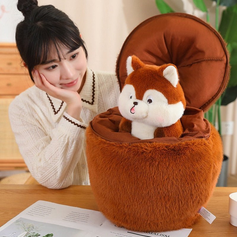 Squirrel Plush Toy With Acorn - Weriion