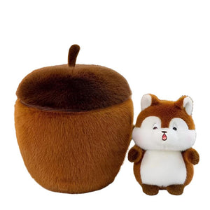 Squirrel Plush Toy With Acorn - Weriion