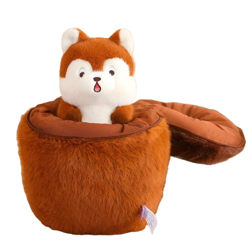 Squirrel Plush Toy With Acorn - Weriion