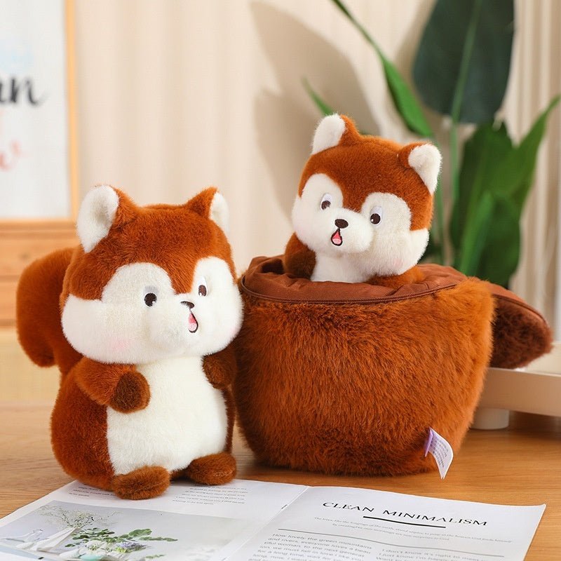 Squirrel Plush Toy With Acorn - Weriion