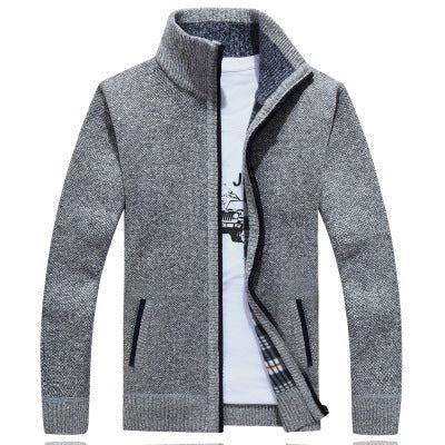 Stand Collar Men's Cardigan Sweater - Weriion