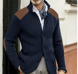 Stand Up Collar Cardigan Men Knitted Sweaters - Weriion