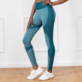 Striped Yoga Pants High Waist Seamless Leggings Butt Lift Quick - Drying Running Sports Fitness Tights Women's Gym Clothing - Weriion