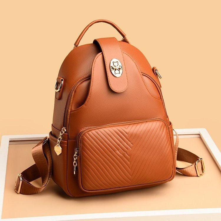 Stylish Multifunctional Women's Backpack With Shoulder Strap - Weriion