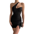 Stylish Sexy Halter Bag Hip Split Women's Dress Clothing - Weriion