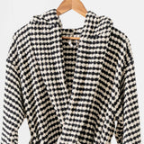 Luxurious Black And White Robe