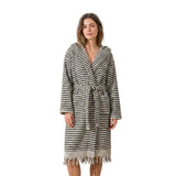 Luxurious Black And White Robe