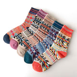 Thick Knitted Winter Wool Socks With Medium Tube - Weriion