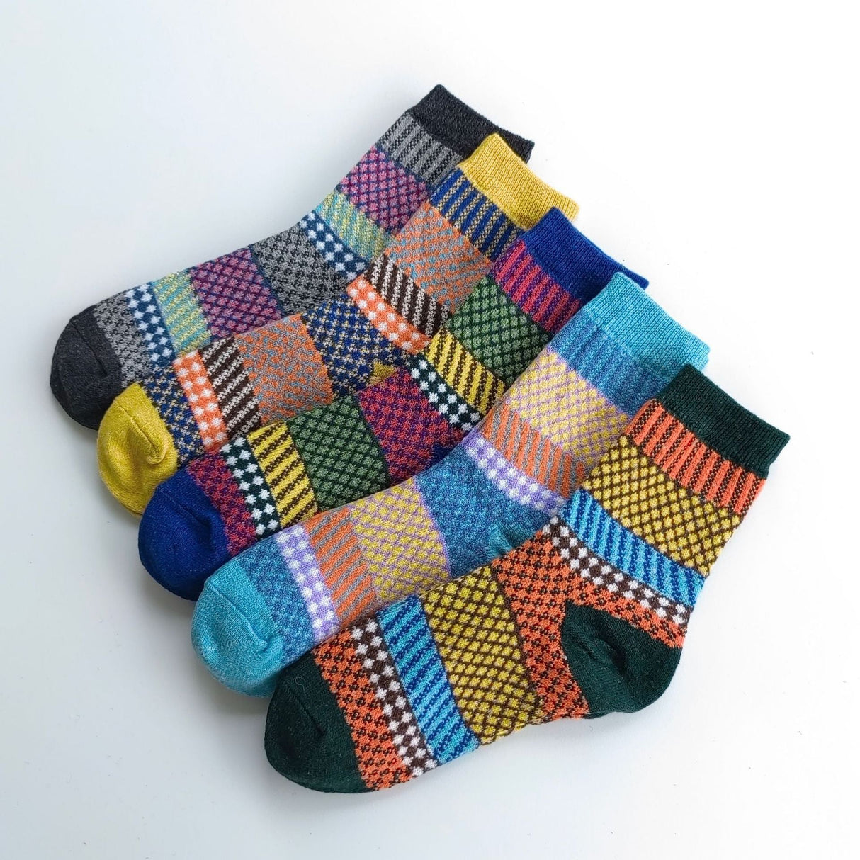 Thick Knitted Winter Wool Socks With Medium Tube - Weriion