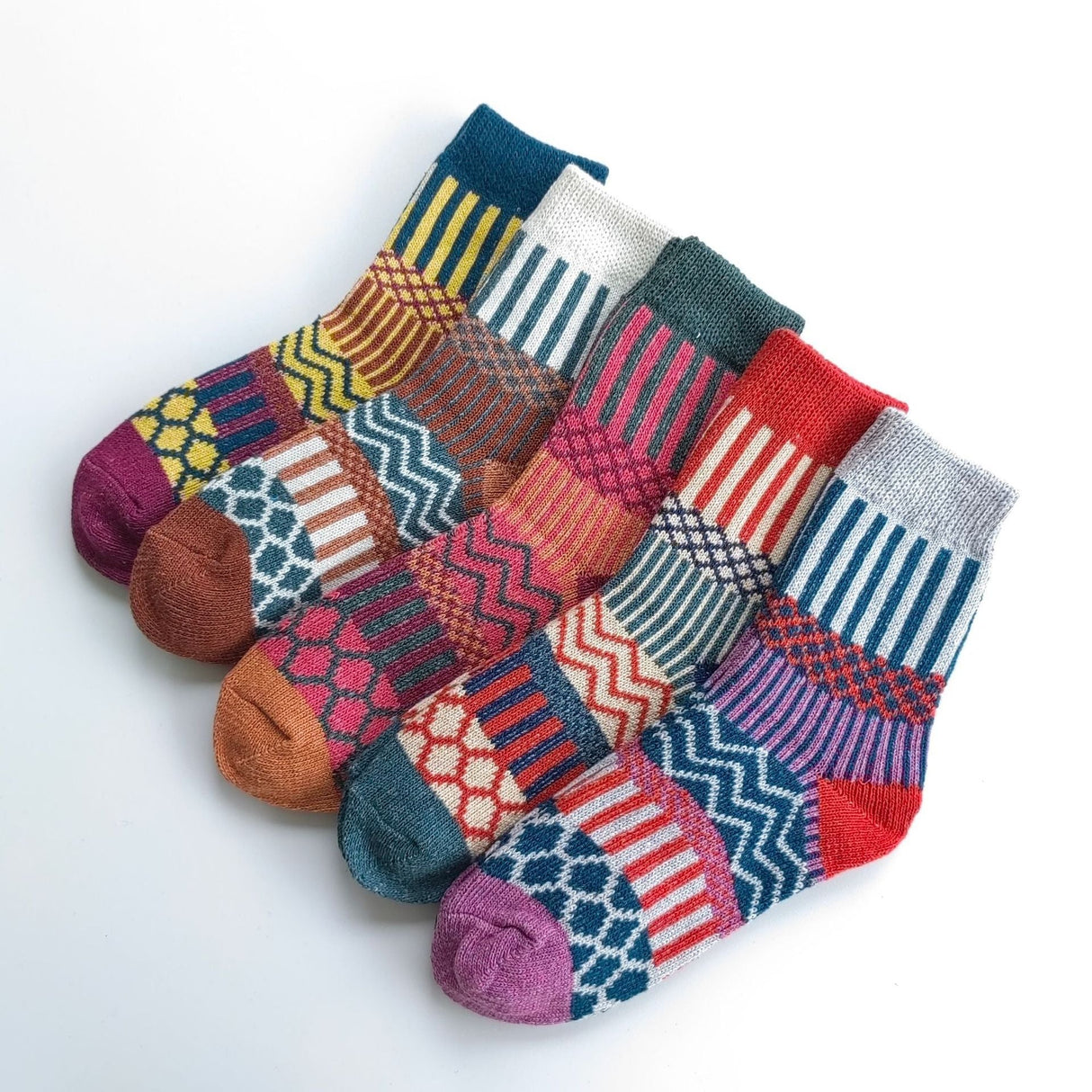 Thick Knitted Winter Wool Socks With Medium Tube - Weriion