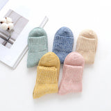 Thick Knitted Winter Wool Socks With Medium Tube - Weriion