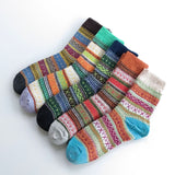 Thick Knitted Winter Wool Socks With Medium Tube - Weriion