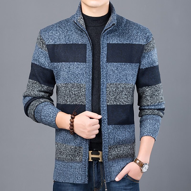 Thick Warm Knitted cardigan Sweater For Men - Weriion