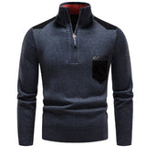 Thickened Pullover Zipper Chest Pocket Sweater For Men - Weriion