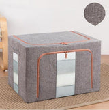 Transparent Thick Cotton & Linen Cloth Clothing Storage Bag Box - Weriion