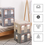 Transparent Thick Cotton & Linen Cloth Clothing Storage Bag Box - Weriion