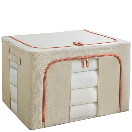 Transparent Thick Cotton & Linen Cloth Clothing Storage Bag Box - Weriion