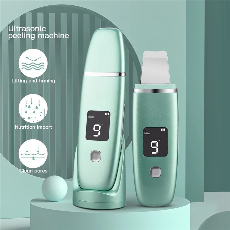 Ultrasonic Vibration Blackhead & Acne Removal Deep Cleansing Face Scrubber With Peeling Shovel - Weriion