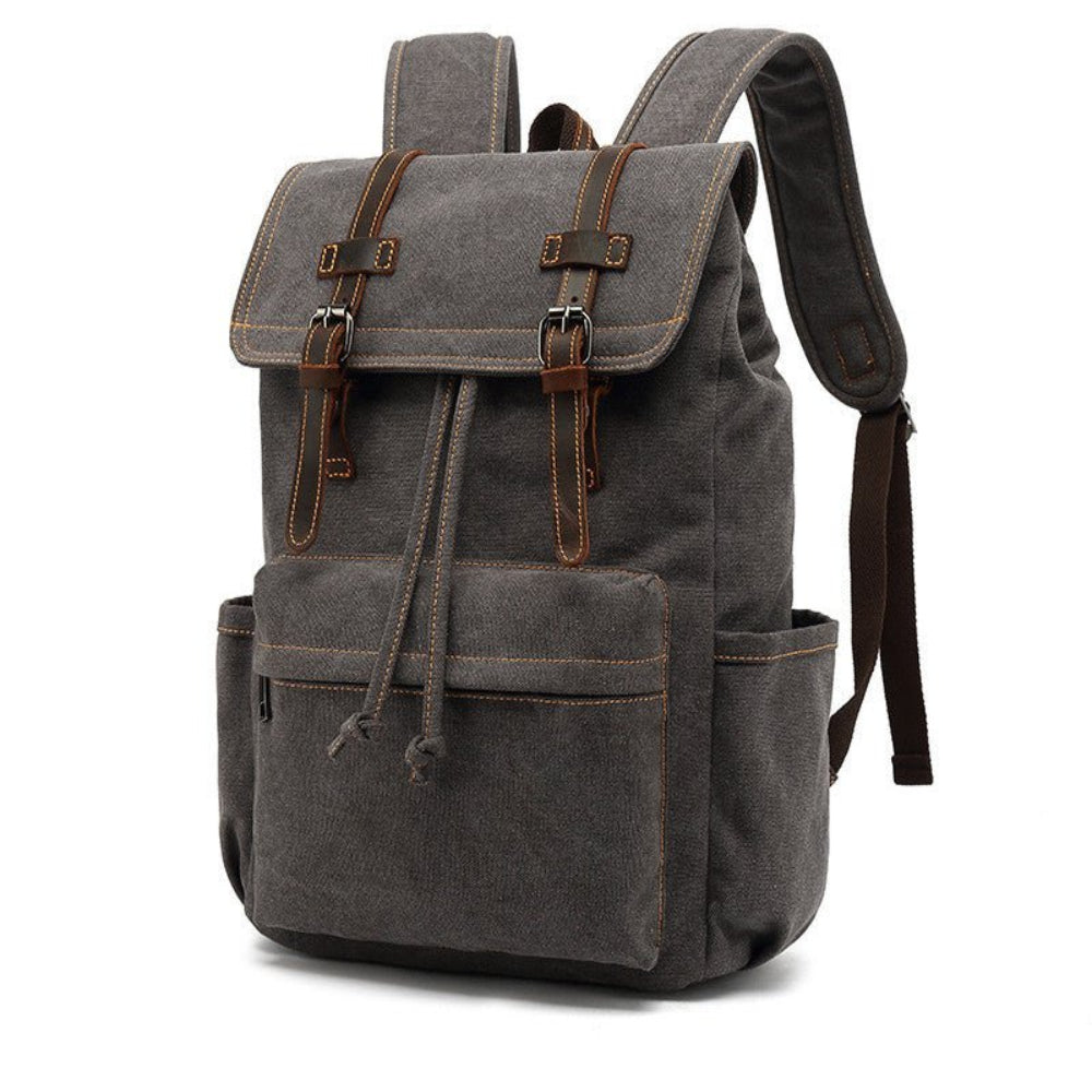 Unisex Backpack Vintage Outdoor Travel Canvas Leather Bag - Weriion
