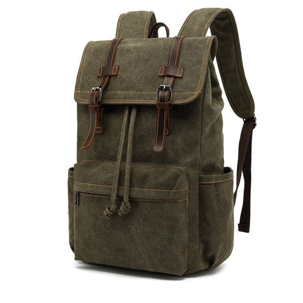 Unisex Backpack Vintage Outdoor Travel Canvas Leather Bag - Weriion
