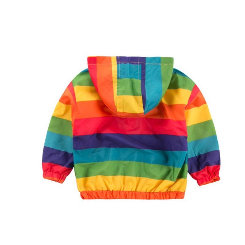 Unisex Hooded Rainbow Jacket For Kids - Weriion