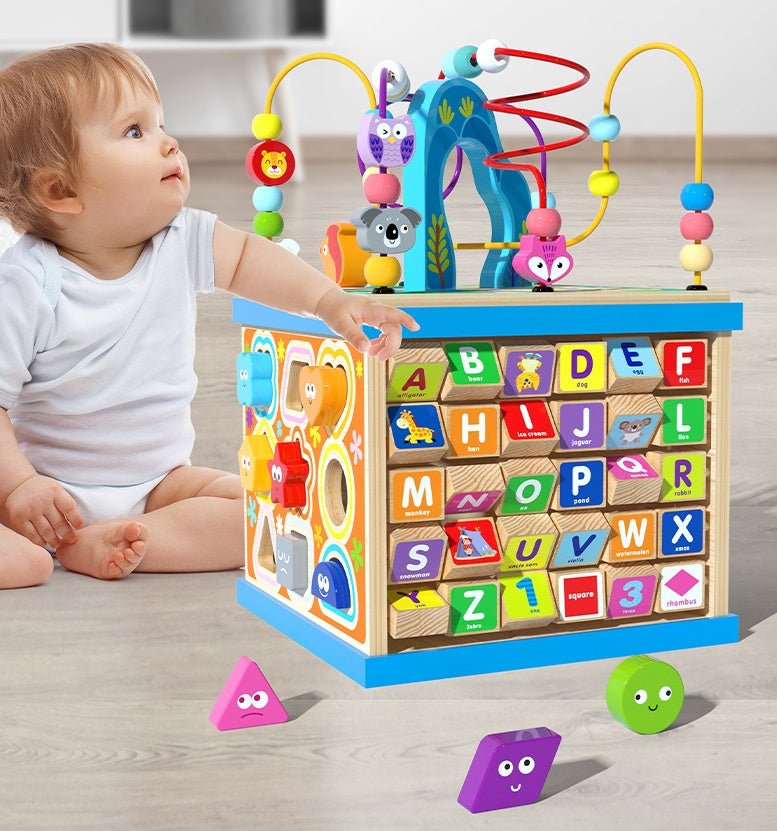 Unisex Wooden Baby Beads Educational Toy - Weriion