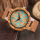 Unisex Wooden Watch With Leather Strap For Men & Women - Weriion