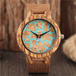 Unisex Wooden Watch With Leather Strap For Men & Women - Weriion