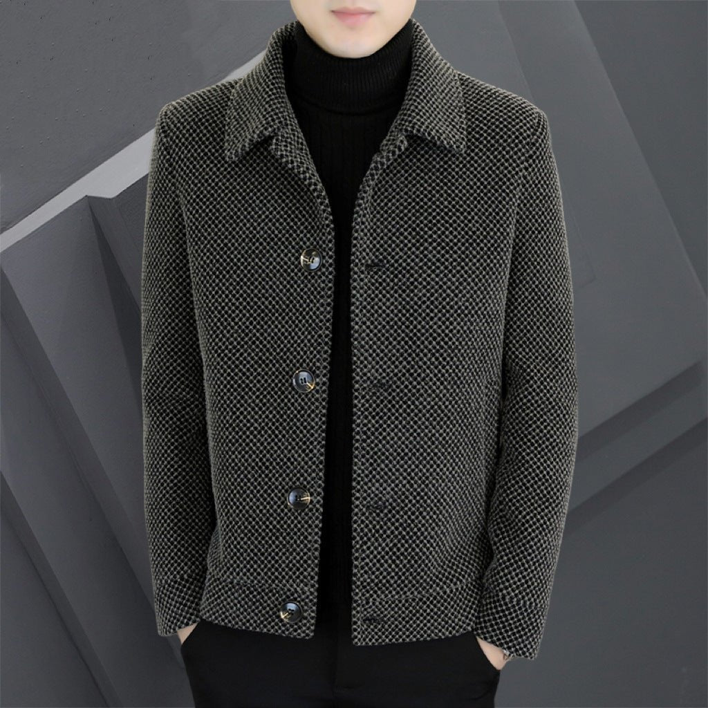 Velvet Padded Thickened Short Coat For Men - Weriion