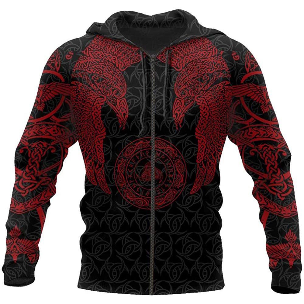 Viking Warrior Printed Hoodies Sweatshirts - Weriion