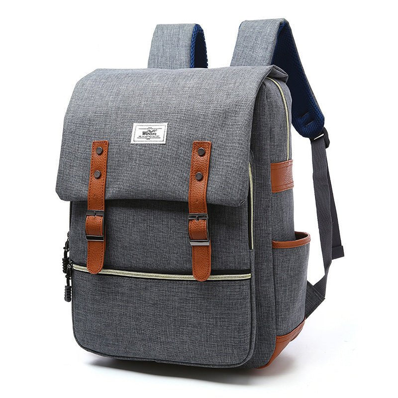 Vintage Fashion Unisex Lapop Computer USB Charging Backpack - Weriion