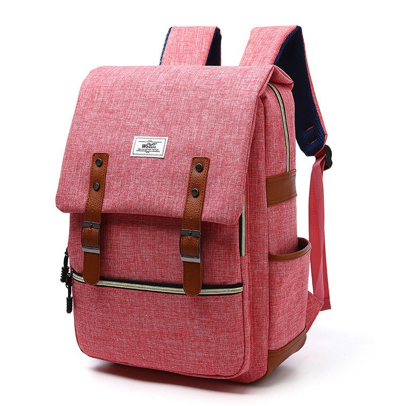 Vintage Fashion Unisex Lapop Computer USB Charging Backpack - Weriion