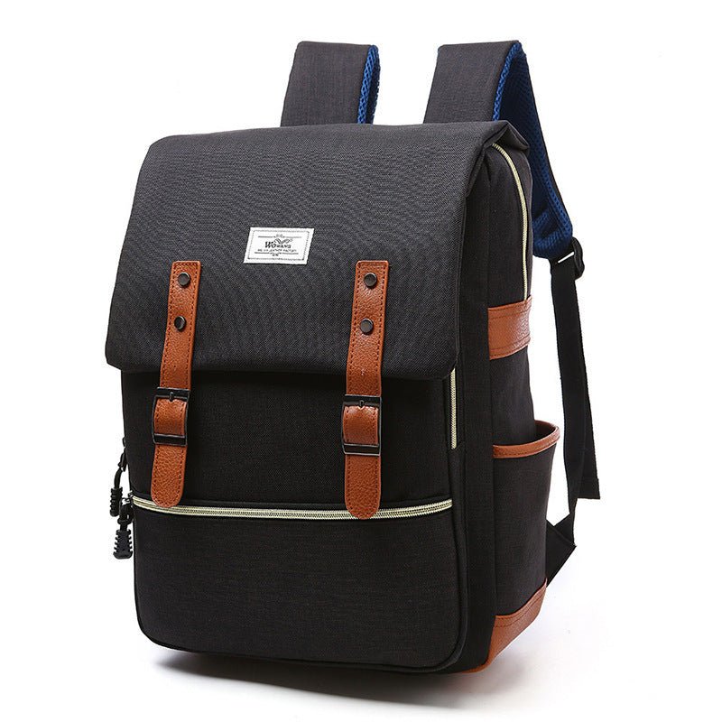 Vintage Fashion Unisex Lapop Computer USB Charging Backpack - Weriion