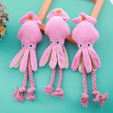 Vocal Bite - Resistant Octopus Teeth Cleaning Interactive Pet Dog Plush Chew Toy - Weriion