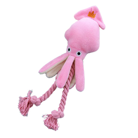 Vocal Bite - Resistant Octopus Teeth Cleaning Interactive Pet Dog Plush Chew Toy - Weriion