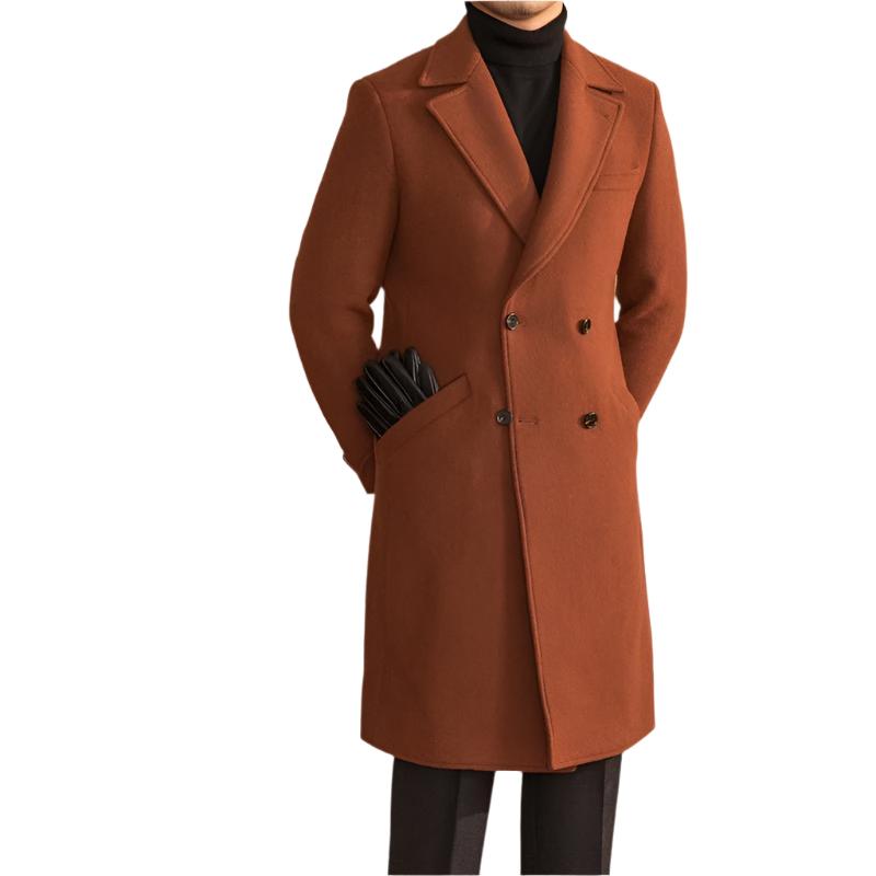 Warm Mid - Length Wool Coat For Men - Weriion