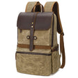 Waterproof Canvas & Leather Unisex Bag Backpack - Weriion