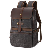 Waterproof Canvas & Leather Unisex Bag Backpack - Weriion