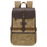 Waterproof Canvas & Leather Unisex Bag Backpack - Weriion