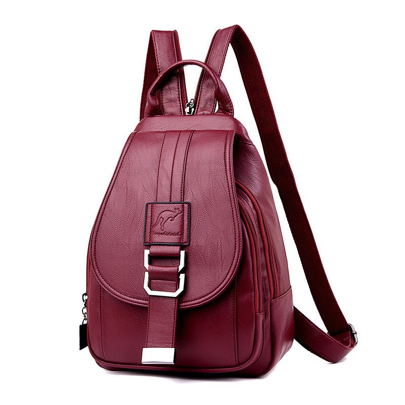 Waterproof PU Leather Bag Women's Backpack - Weriion