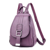 Waterproof PU Leather Bag Women's Backpack - Weriion