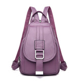 Waterproof PU Leather Bag Women's Backpack - Weriion