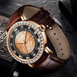 Waterproof Quartz Watch With Leather Strap - Weriion