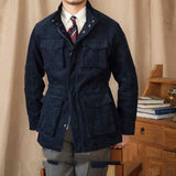 Windproof Stand Collar Autumn & Winter Corduroy Safari Jacket For Men - Weriion