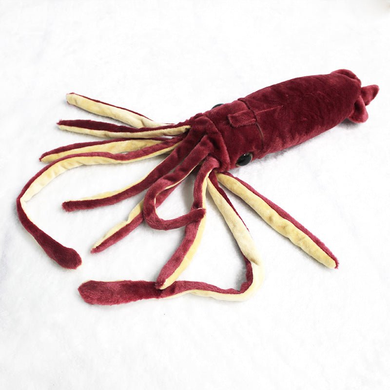 Wine Red Squid Octopus Plush Toy - Weriion