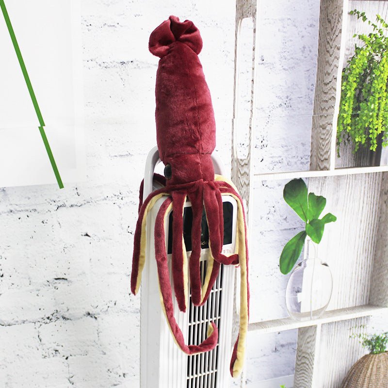 Wine Red Squid Octopus Plush Toy - Weriion