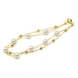 Women's 18K Gold Seawater Pearls Double - Layer Bracelet - Weriion