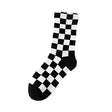 Women's Chessboard Plaid Contrast Color Tube Socks - Weriion