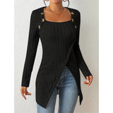 Women's Comfortable Side Slit Long Sweater - Weriion