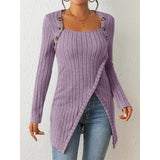 Women's Comfortable Side Slit Long Sweater - Weriion